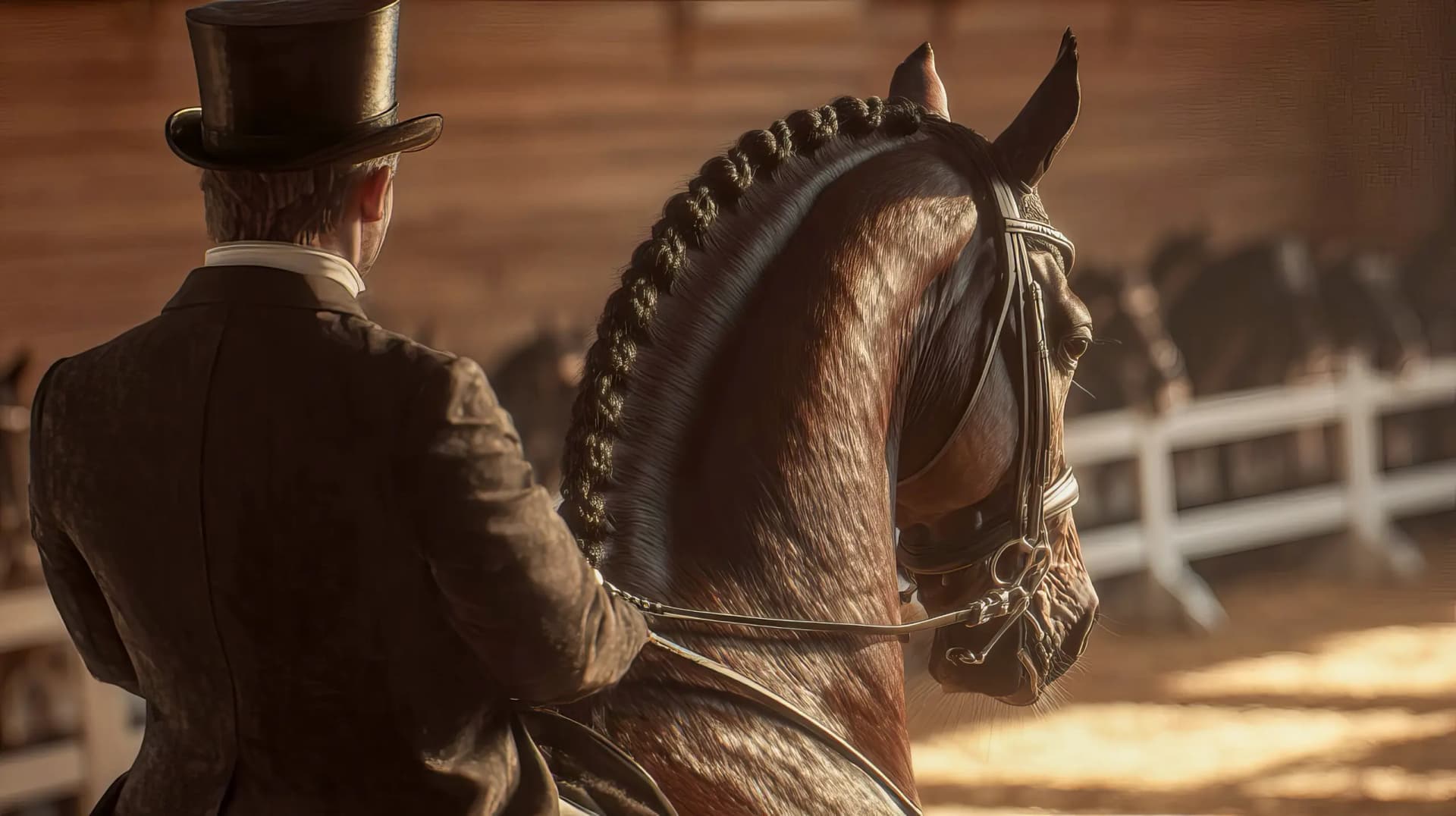 Elegant horse and rider